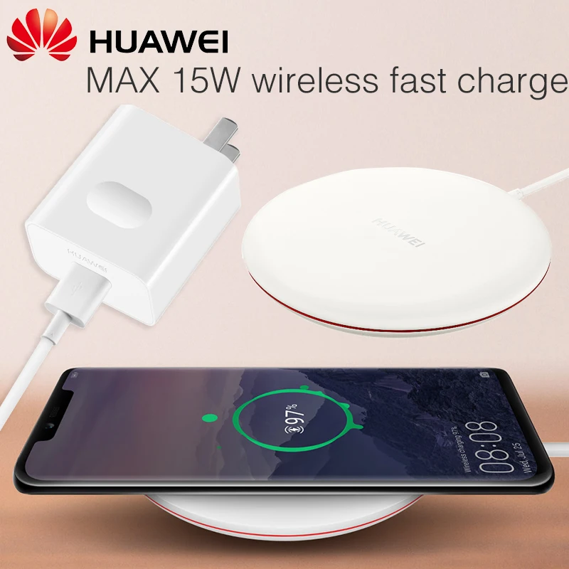 Беспроводное зарядное устройство HUAWEI QI оригинальный тип C CP60 WPC Smart 15 Вт Max Mate 20 Pro RS