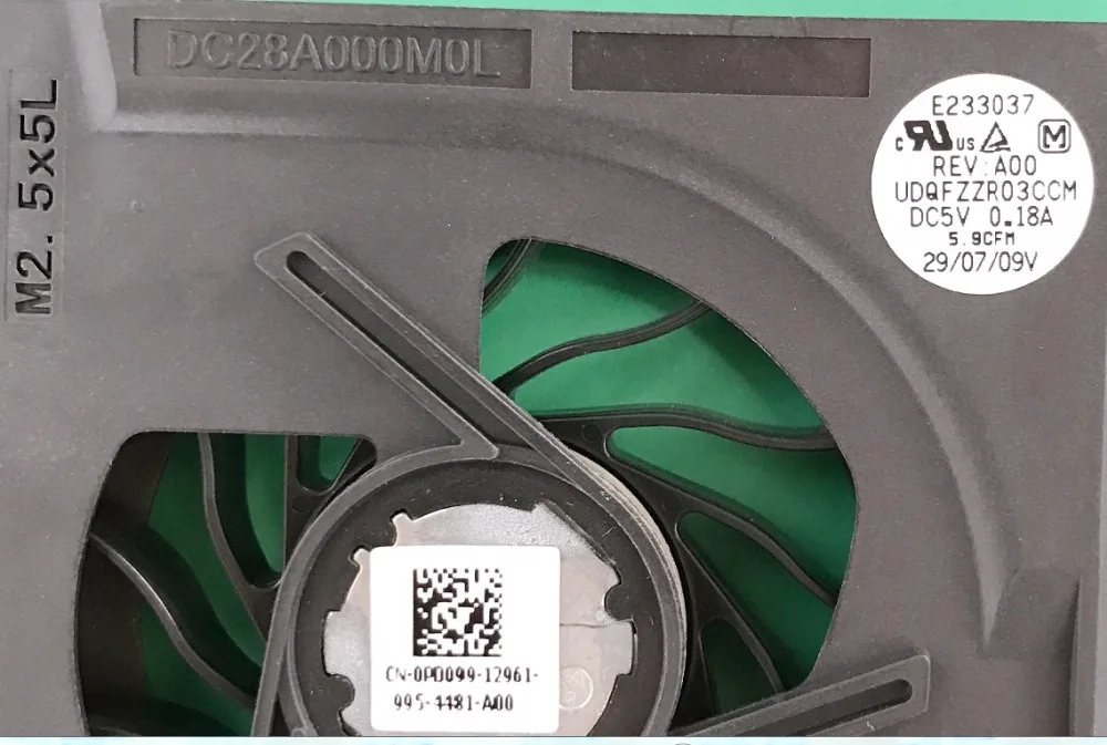 Новый охлаждающий вентилятор для ноутбука радиатор ноутбук Dell FORCECON DSF531205M30T F6H3 CW