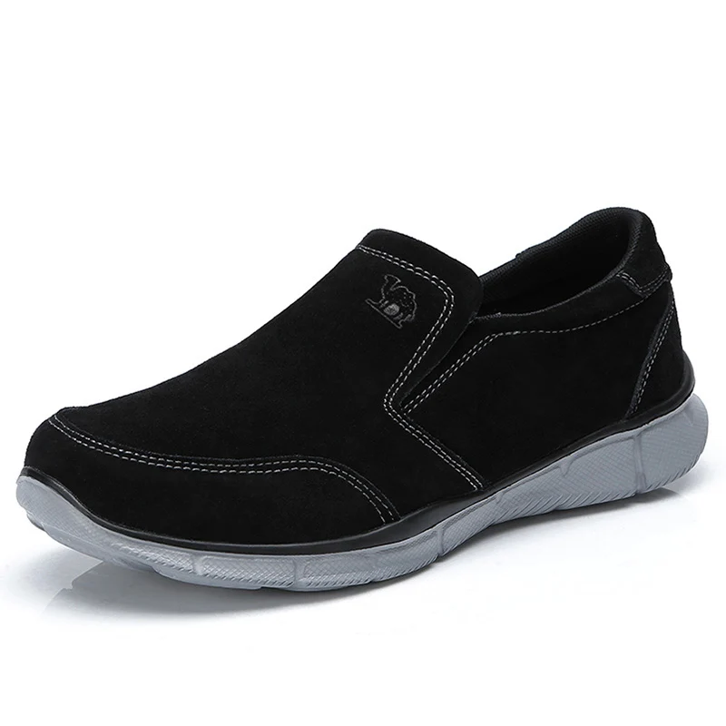 A812330200 Black CAMEL/Новинка; уличная мужская повседневная обувь без шнуровки; замшевая Легкая удобная повседневная мужская обувь для прогулок; zapatos mocasin hombre - Цвет: A812330200 Black