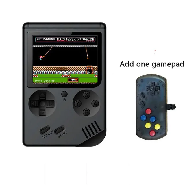 CoolBaby RS-6 Портативный ретро мини портативная игровая консоль 168 Calssic игры 3,0 дюймов 8 бит цветной игровой плеер для FC игры Детский подарок - Цвет: Black