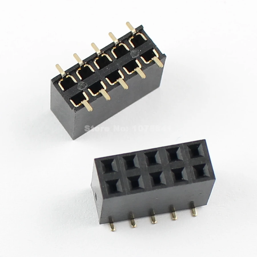10 шт. 2 54 мм Шаг 2x5 Pin контактный разъем SMT двойной Row штыревые полосы|pin strip female|strip |