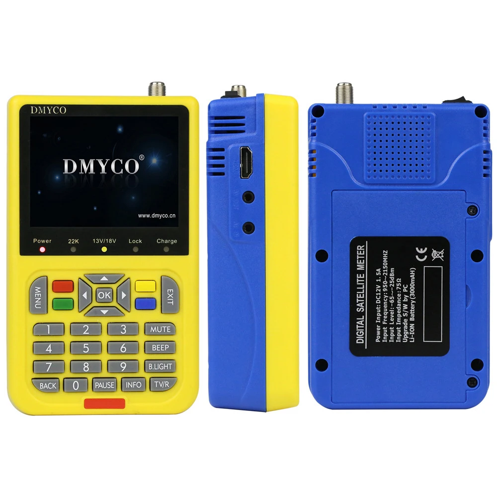 Бесплатная доставка SatFinder DVB S2 спутниковый сигнал 3 5 дюймов lcd цифровой 1080P HD MPEG 2 4