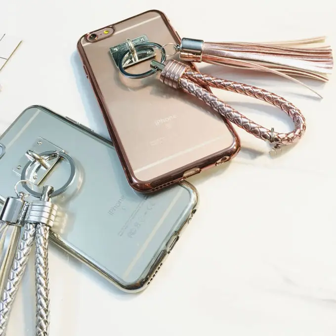 Симпатичный вязаный кожаный брелок для ключей с кисточкой металлическая пряжка