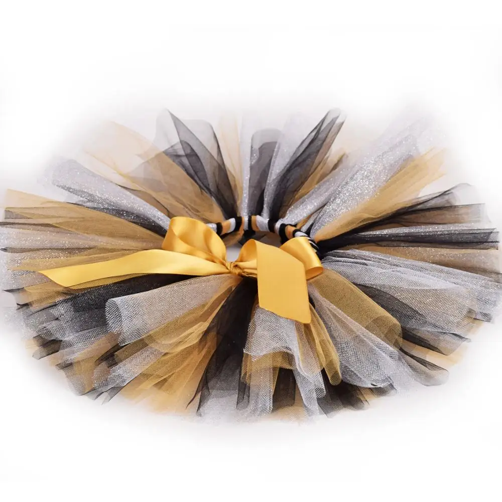 New Baby Girls Fluffy Tutu Skirt Black/Silver/Gold First Birthday Party Costume Infant Tulle Tutus Cake Smash Newborn-5T 6T | Мать и