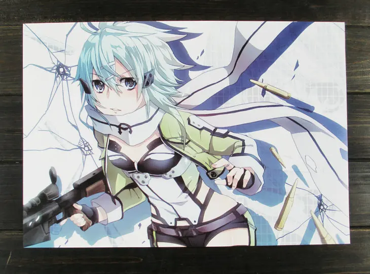 Cartoon Collection Sword Art Online DIY Coated paper Wall Sticker Anime Poster Decal Window Home Decor | Дом и сад
