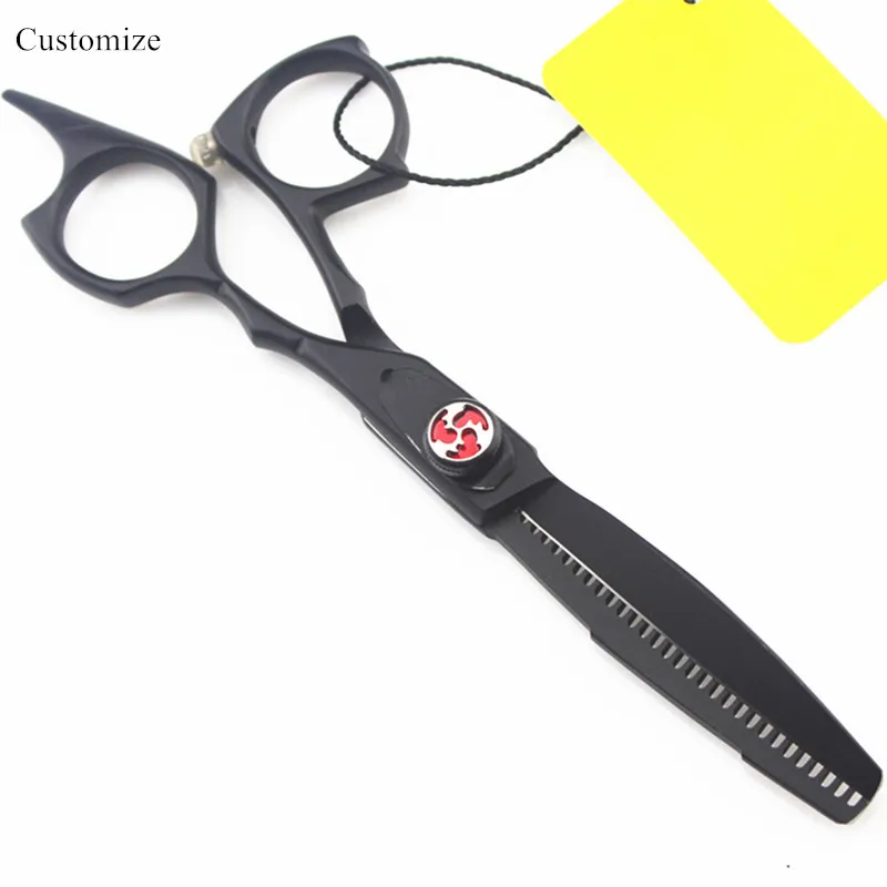 

Customize logo Japanese 5.5 '' Anti-teeth hair salon scissors cutting barber makas hairdressing Thinning shears haircut scissors