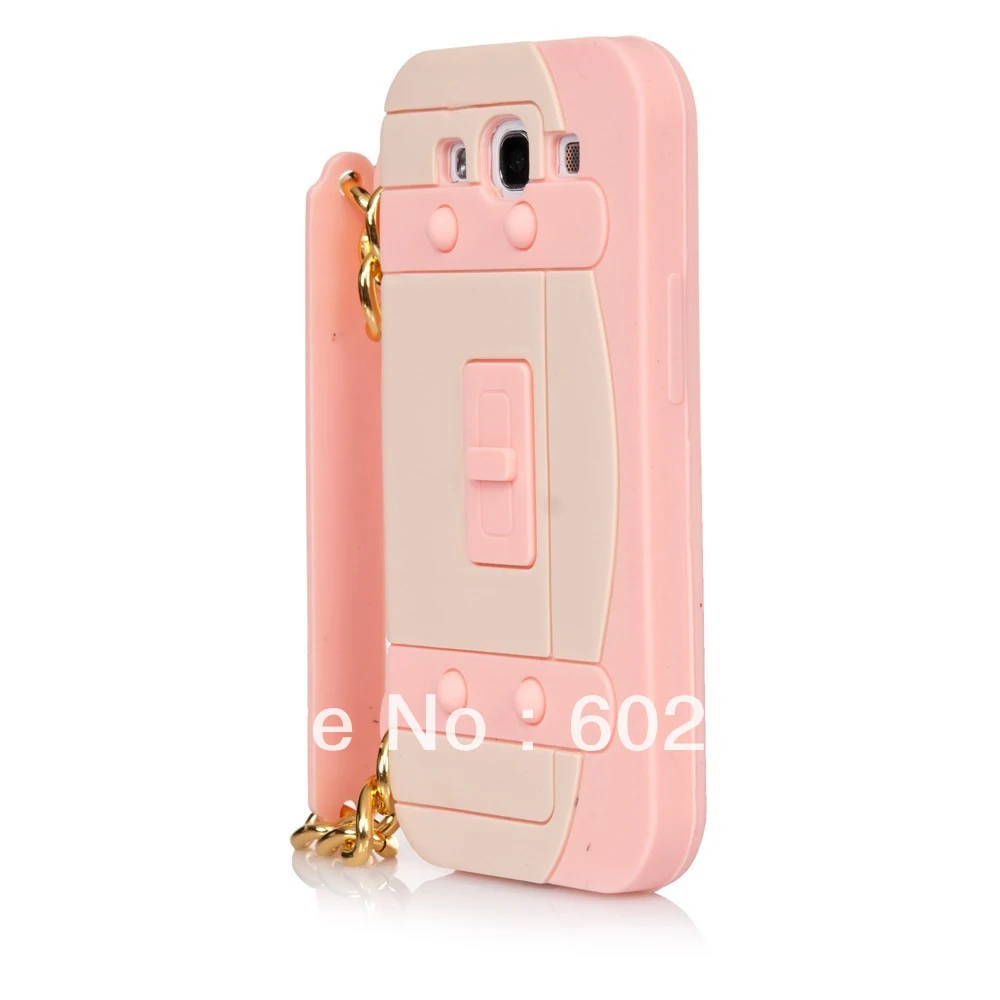 HOB Free shipping!!! 3d Silicone Designer Handbag Chain Purse Cover Case for Samsung Galaxy S3 I9300 |