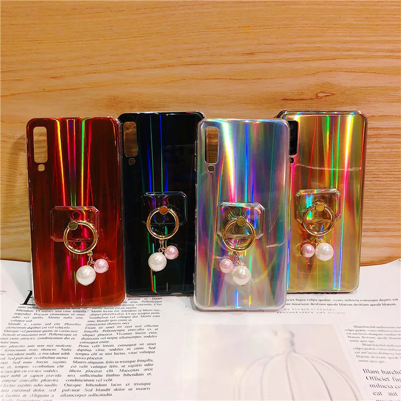 Ослепительный Блестящий перламутровый чехол для телефона Aurora samsung A6 A8 Plus A7 A9 2018