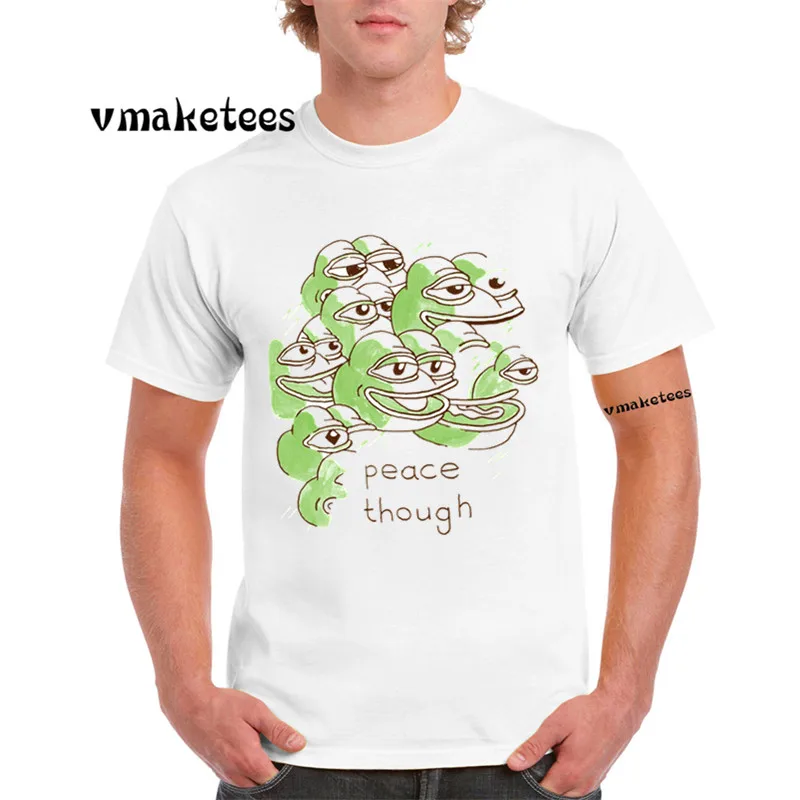 Принт Dank Memes Pepe забавная модная футболка с коротким рукавом круглым вырезом