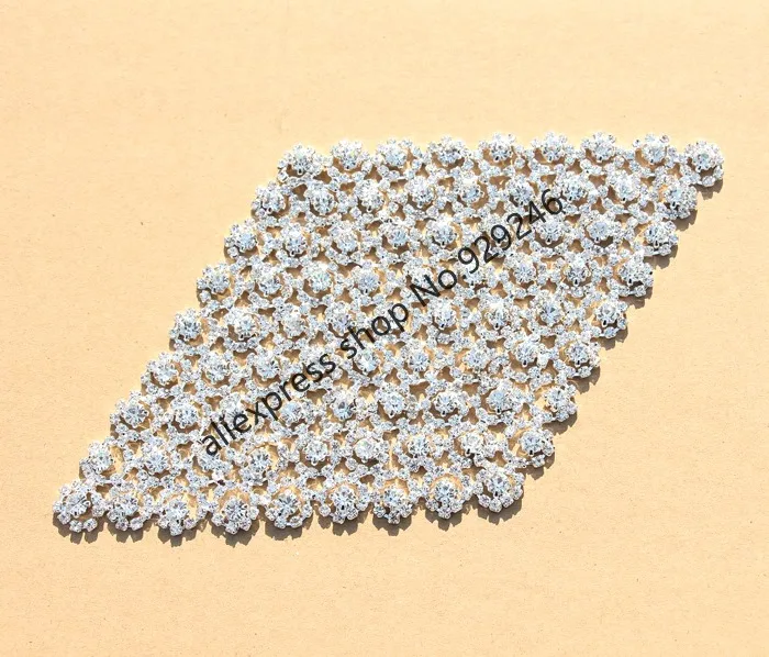 

free shipping 1pc/lot big diamond-shape crystal rhinestone applique sewing-on garment wedding dress scarf decorative accessory