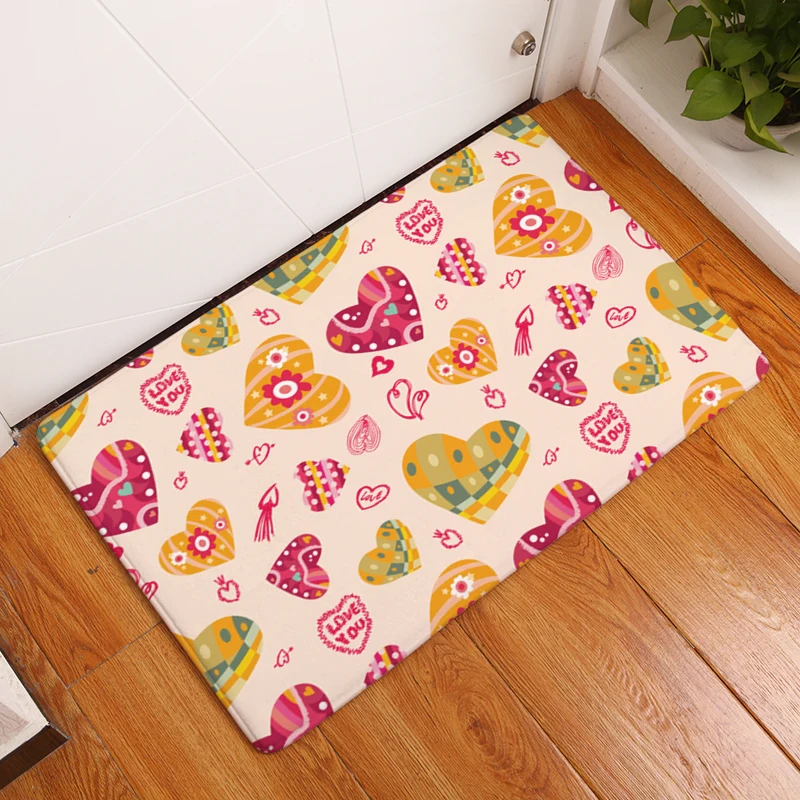 Smiry Добро пожаловать дома Коврики для входной двери милые Сердце Граффити узор