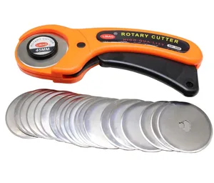 45 мм Вращающийся резак + 20 шт запасных лезвий подходит для Olfa Dafa Fiskars вращающийся резак для ткани и бумаги круговая резка Лоскутная работа кожа