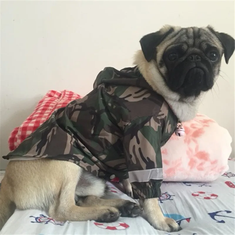 Дождевик для собак французская одежда бульдога мопса дождевик домашних животных