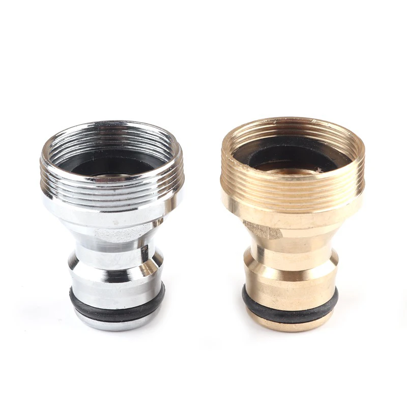 brass chrome 2 шт. кухня кран быстрый разъем Смесители для ванной комнаты адаптер садовый фитинг для полива бассейна быстрый разъем - Цвет: brass chrome