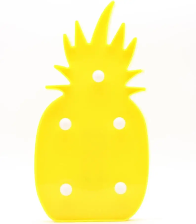 Pineapple Милый светодиодный ночник в виде единорога, светящаяся настенная лампа с изображением животных из мультфильмов, настольная полка, декоративное освещение, подарки для маленьких детей - Испускаемый цвет: Pineapple