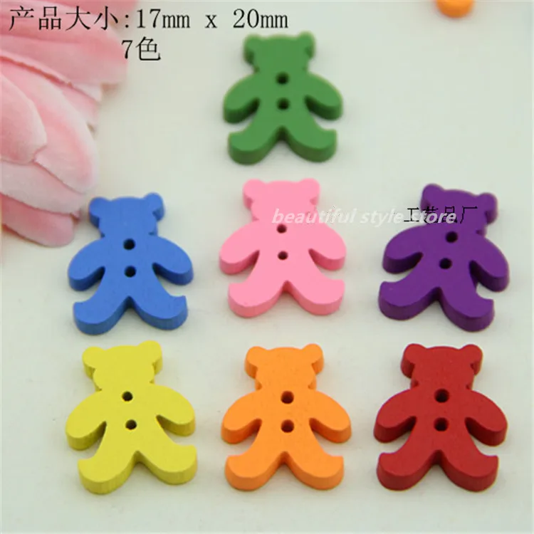 Лидер продаж мини пуговицы в виде медведя Тедди модные аксессуары смешанные