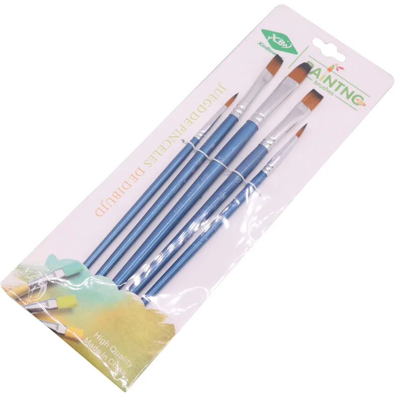 1 set 5 pcs Линия тонкой профессионального рисования гуашью кисти для рисования маслом разных Форма круглым заостренным кончиком волос Краски ing кисти комплект, принадлежности для живописи - Цвет: 1 set 5 pcs