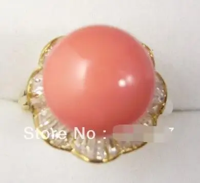 Кольцо с жемчужными бусинами 12 мм белый розовый красный зеленый кофейный черный