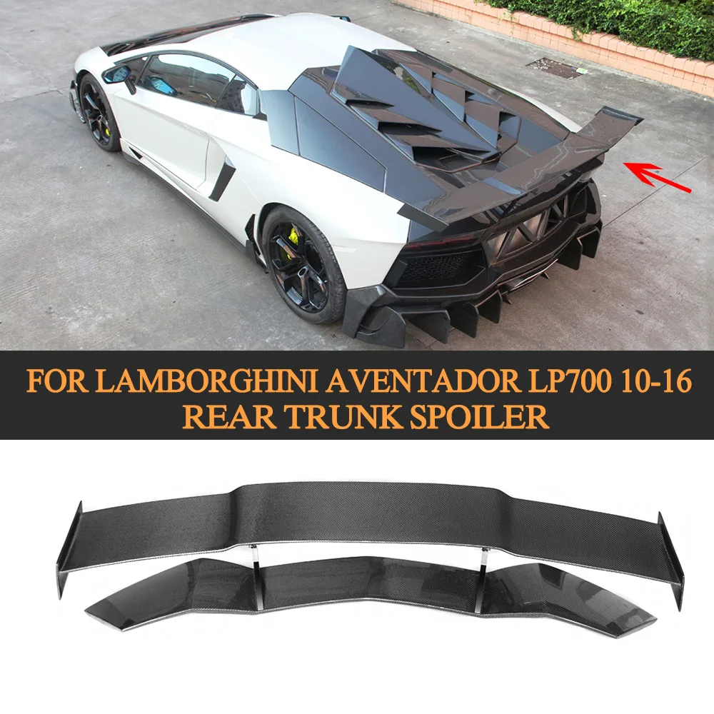 

Чехол из углеродного волокна для автомобильного заднего спойлера ДЛЯ багажника, чехол для Lamborghini чёрный LP700, LP700-4 Roadster, Пирелли 10-16