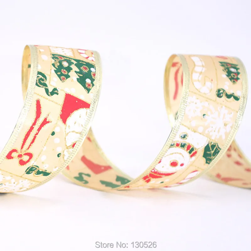 Рождество 2m x 5 см однотонные украшения лента с изображением елочки подарки