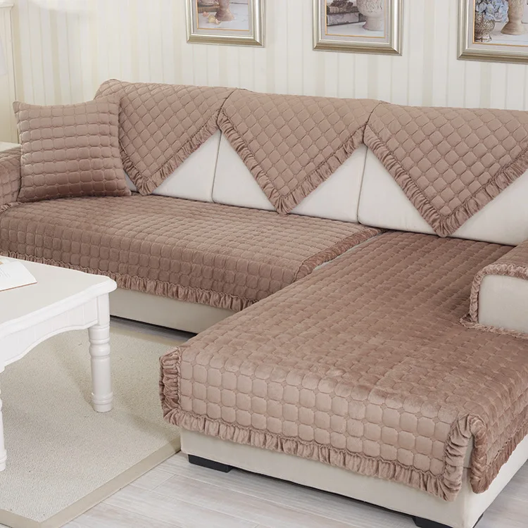 Современные Простые чехлы для диванов Нескользящие с рисунком в клетку|sofa