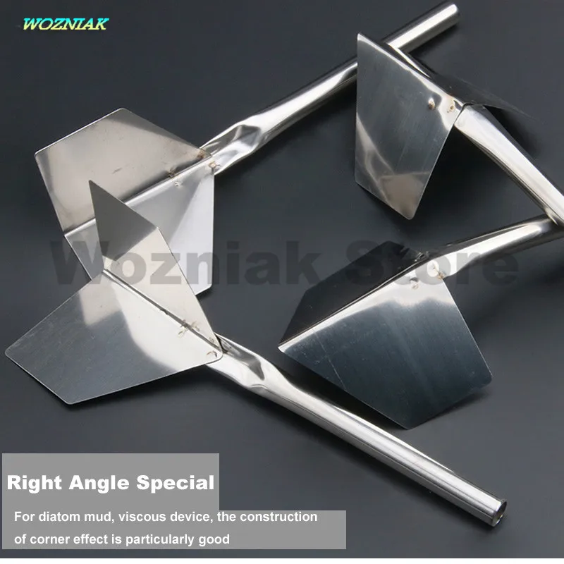 Wozniak Stainless steel shovel Negative horn Positive Diatom mud construction tool Batch putty Corner holder 4pcs/1set | Инструменты