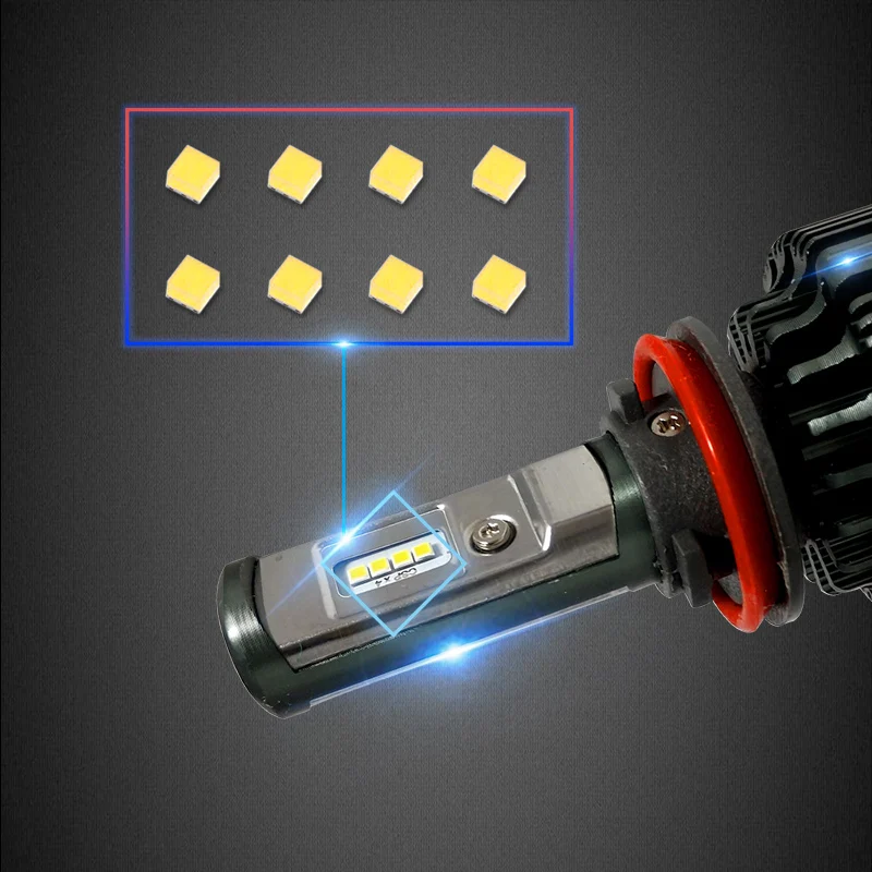 Cnsunnylight H4 H7 H11 H1 csp LED 9005/HB3 9006/HB4 H13 9004 9007 H3 8000Lm автомобиля Фары для авто туман фары белый 6000 К 12 В 24 В