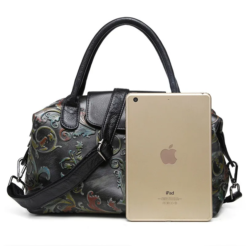 2020 новые модные женские сумки из воловьей кожи с принтом сумка через плечо ретро