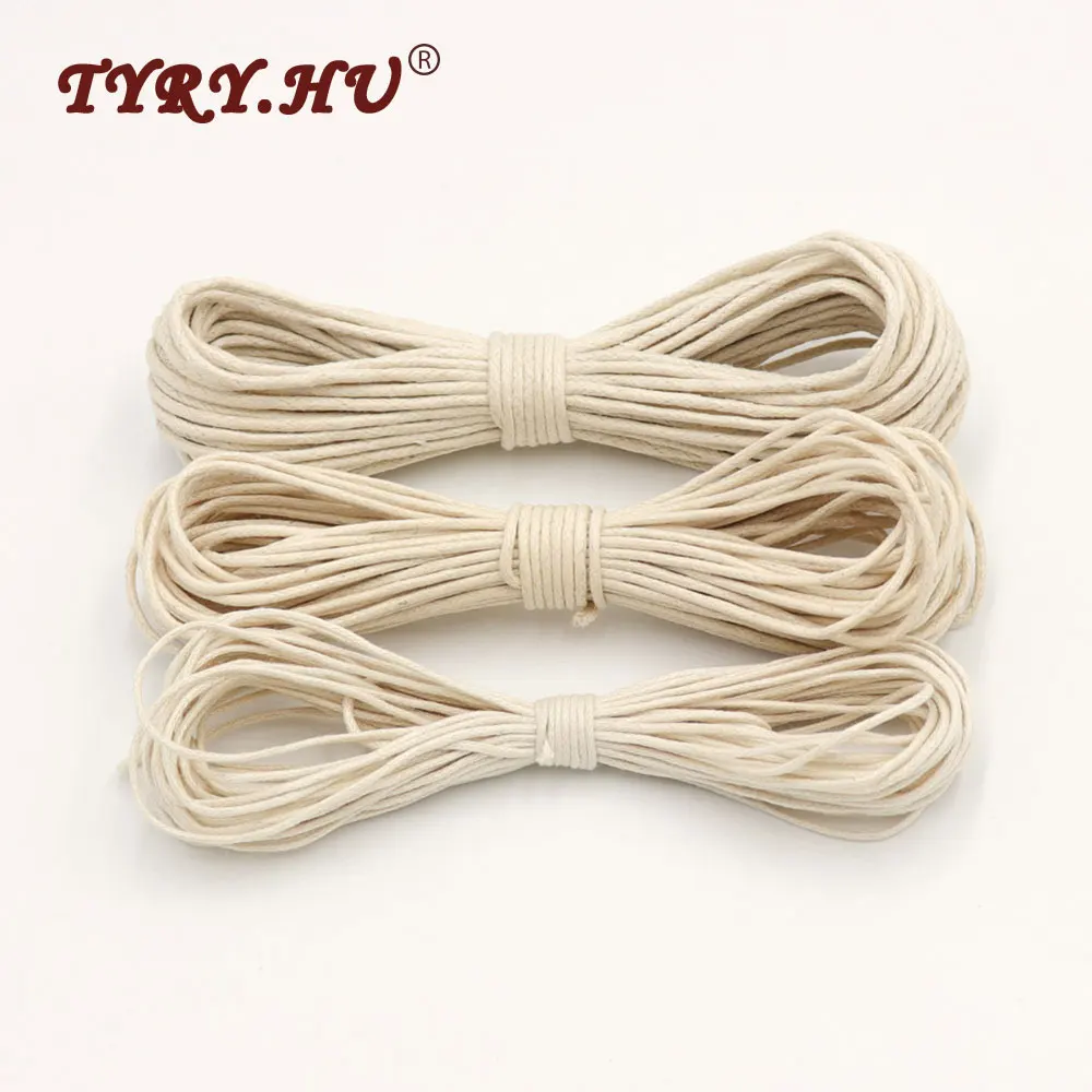 

TYRY.HU 1/1.5/1.8mm Waxed Cotton Cord Baby Teether Accessories 10m Rope Waxed Twisted String Thread Line For DIY Jewelry Making