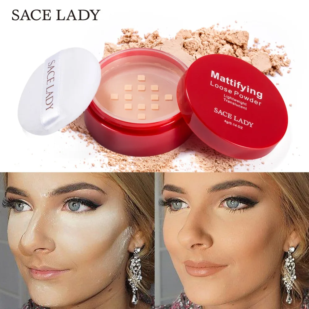 SACE LADY пудра для макияжа лица, 3 цвета, гладкая рассыпчатая пудра, полупрозрачная матовая пудра, стойкая косметика