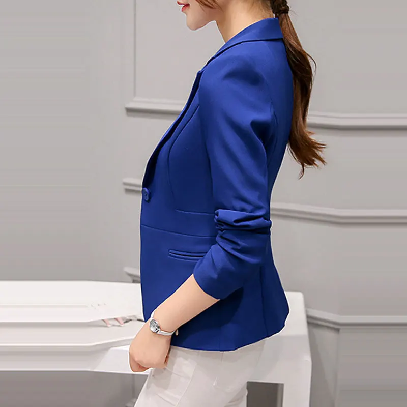 Весенний 5 видов цветов приталенный Блейзер для женщин пиджак на одной пуговице