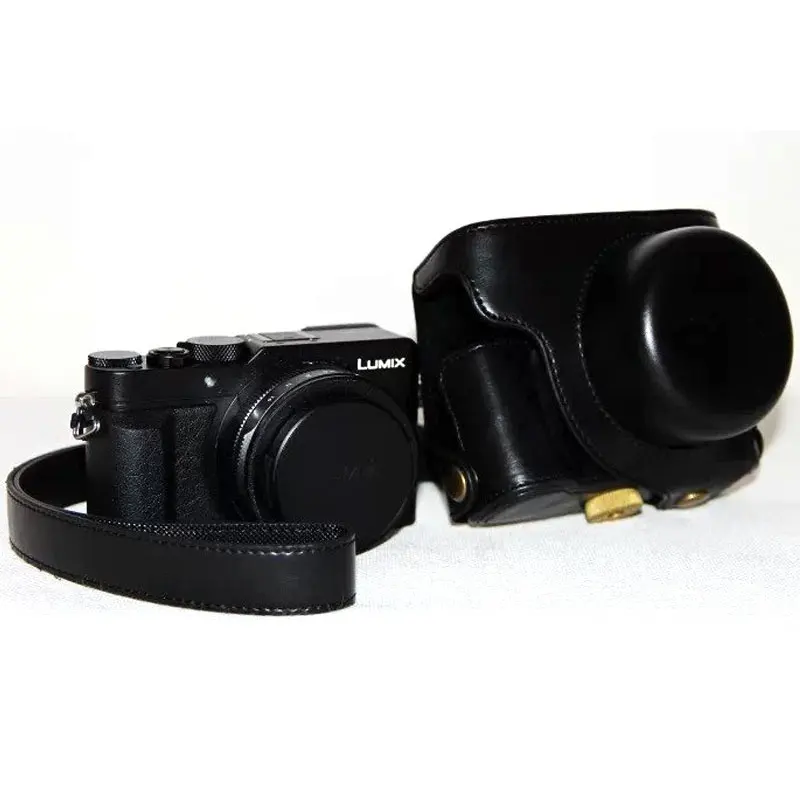 Чехол из искусственной кожи для камеры Panasonic lx100 LUMIX LX100 DMC-LX100 с кожаным ремешком на