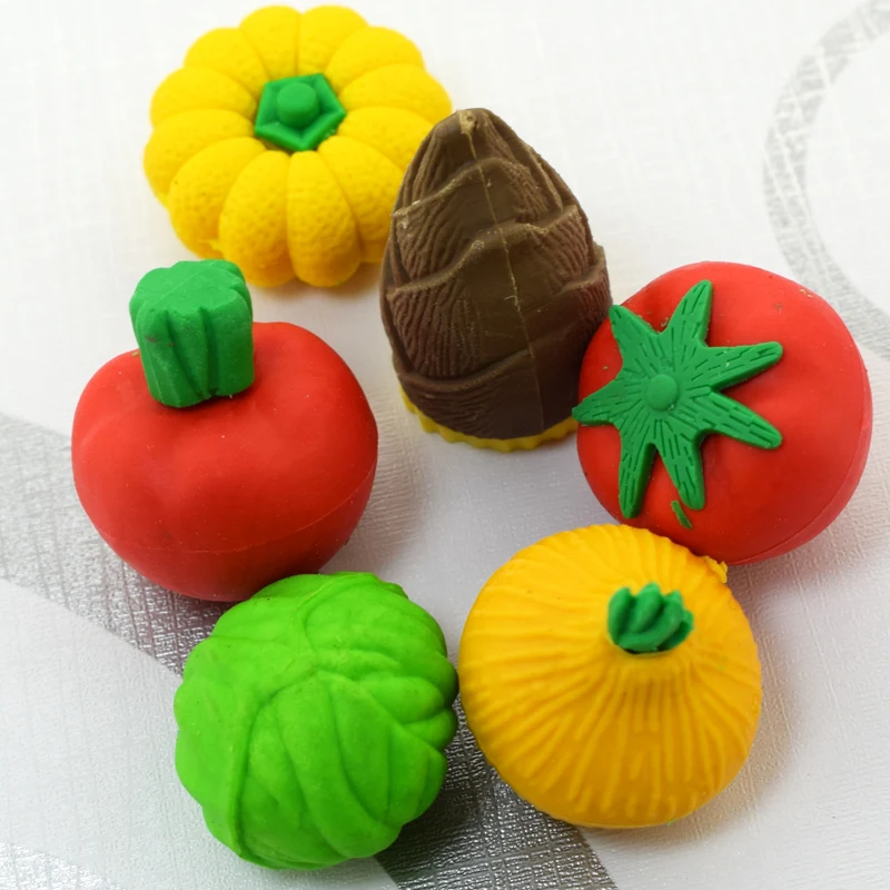 Милый фруктовый растительная форма Borracha Kawaii ластик карандаш для детей игровой