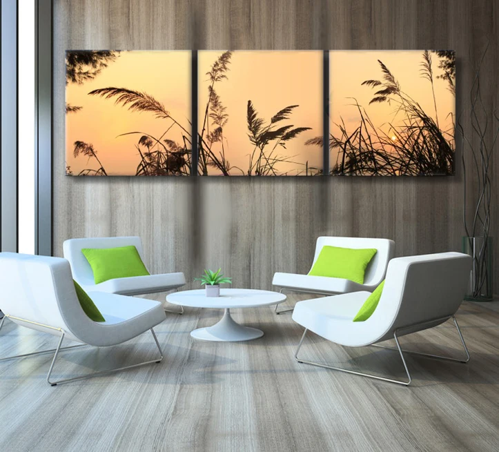 Набор для рисования по номерам на холсте пейзаж 3 панели без рамки|sunset landscaping|oil