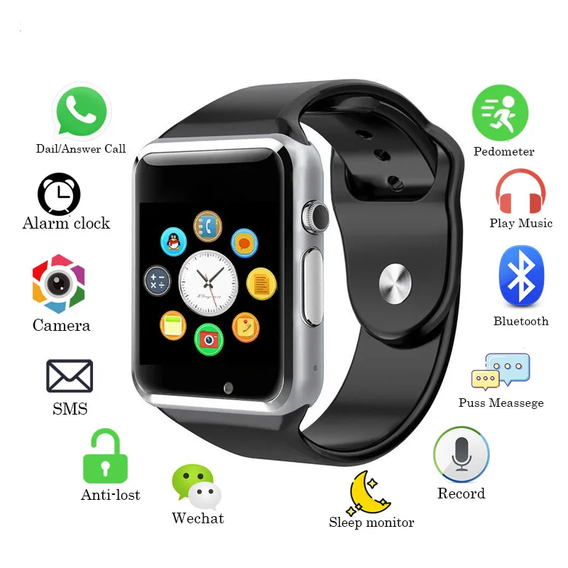 Для мужчин и женщин спортивные модные Bluetooth Смарт-часы Синхронизация уведомления