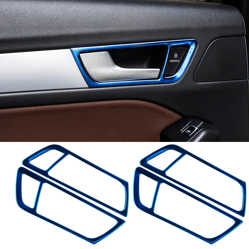 4 шт. автомобильные аксессуары из нержавеющей стали двери интерьера декоративная