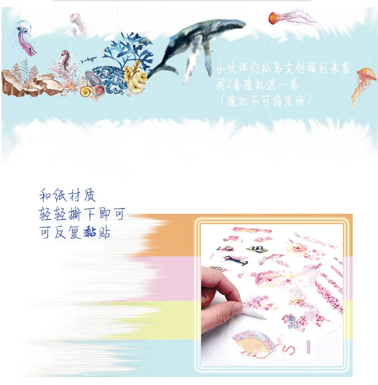 6 pcs/pack Cartoon Retro Transparent Bullet Journal Decorative Stationery Stickers Scrapbooking DIY Diary Album Stick