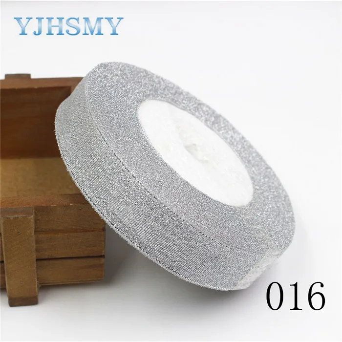 016 Yjhsmy 1710185,20 мм 33 Цвет по выбору 25 ярдов Зеленый лук ленты, торжественное платье ленты, подарочная упаковка, DIY ручной материал - Цвет: 016