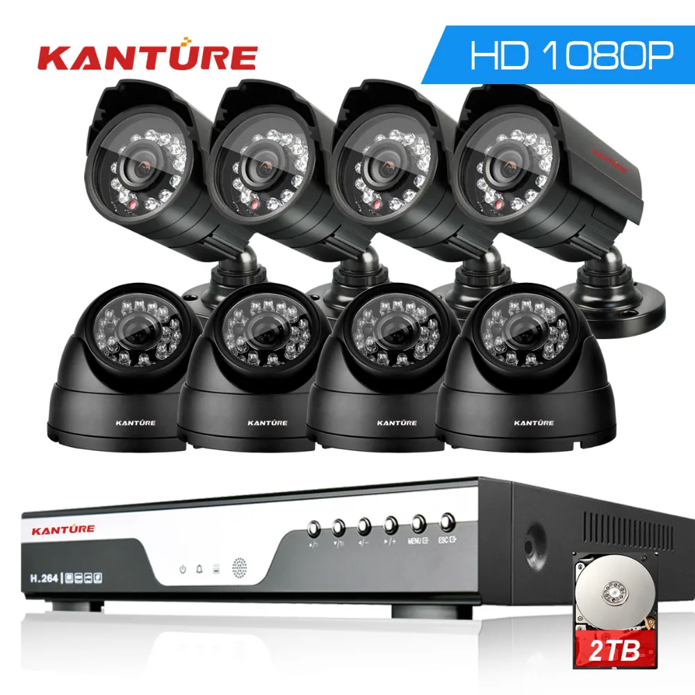 AHD 8CH CCTV системы HDMI 1080 P DVR NVR 8 шт. CVI p 2MP 3000TVL водонепроницаемый In/открытый домашний