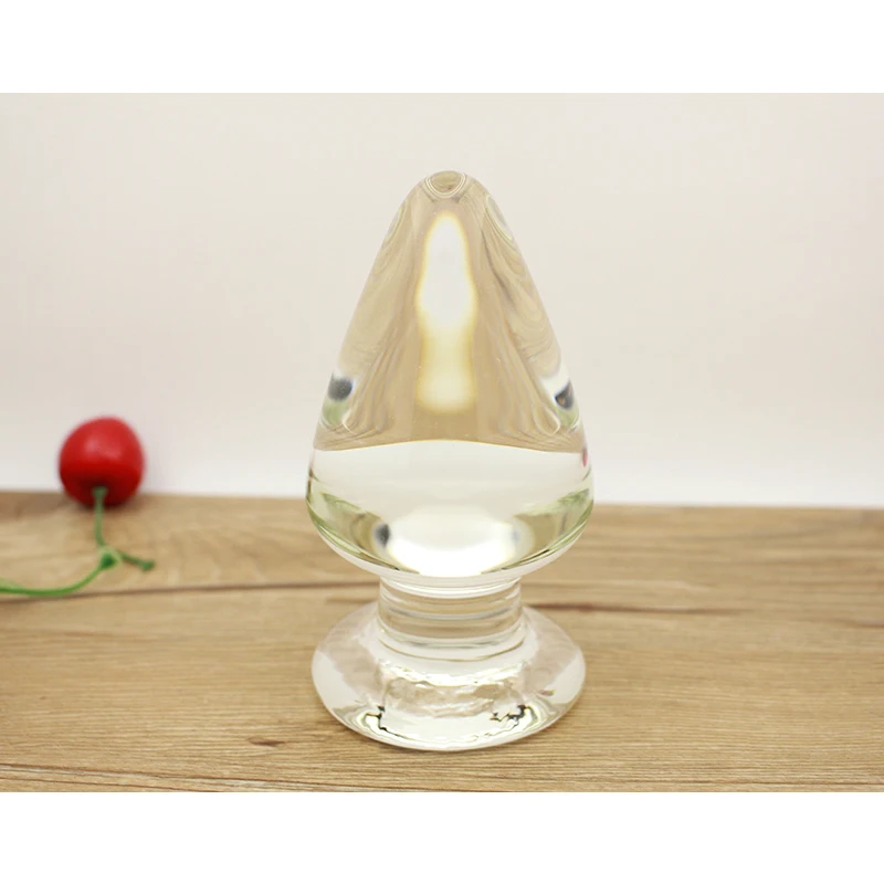QRTA 120*60mm Super Big Size Glass Anal Plug Smooth Cone Crystal Large Butt Men &amp Women Sex Toys Adult Products |