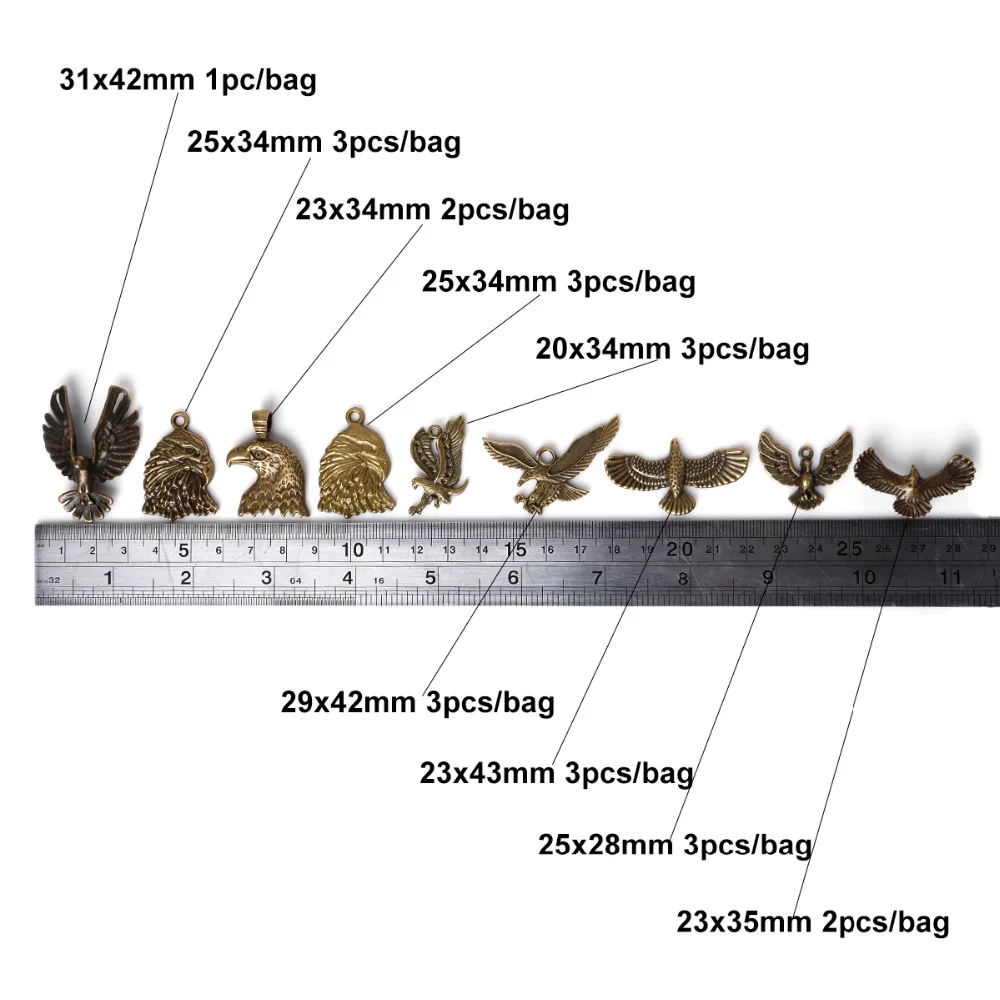 Новое поступление! 23 шт. античные бронзовые Смешанные Подвески в стиле Eagle Hawk