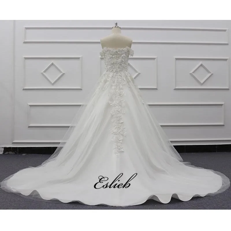 Красивая принцесса свадебные платья специальная звезда кружева длинные рукав с