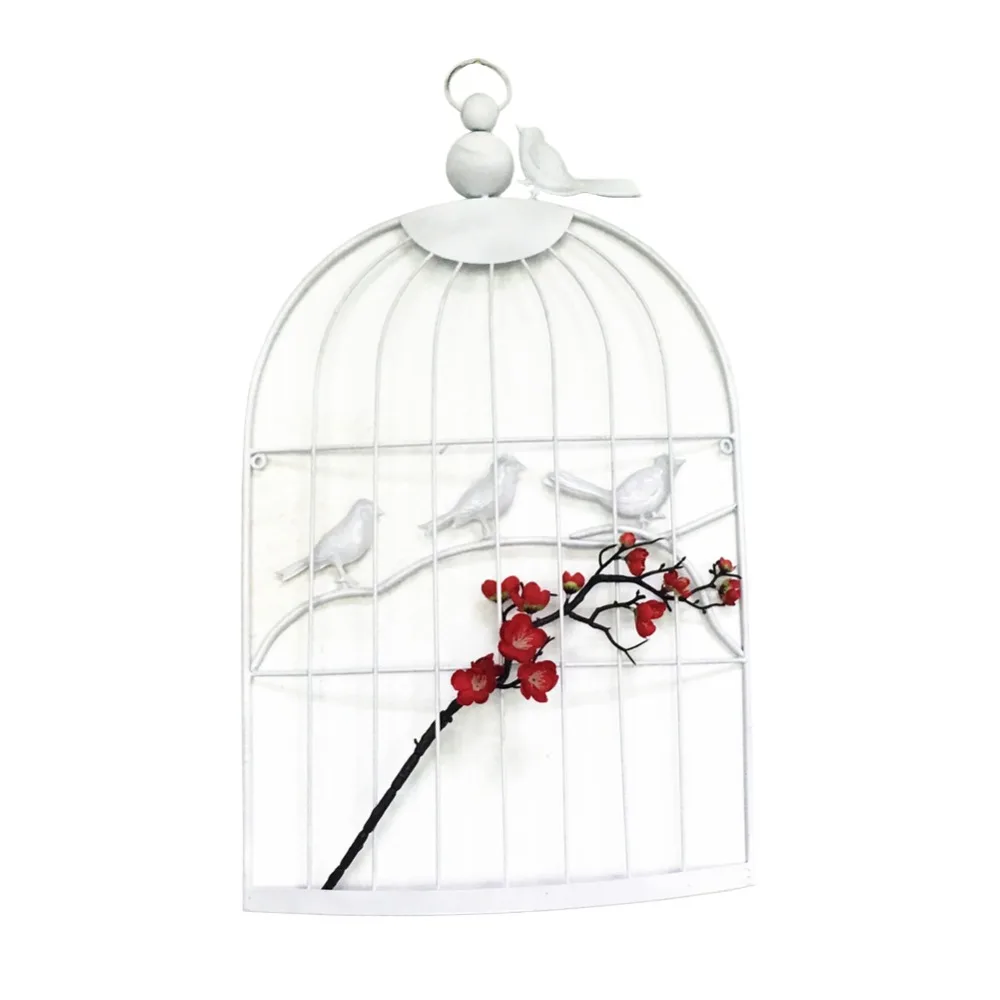 Большой Железный Античный Декор Классическая клетка для птиц с искусственным