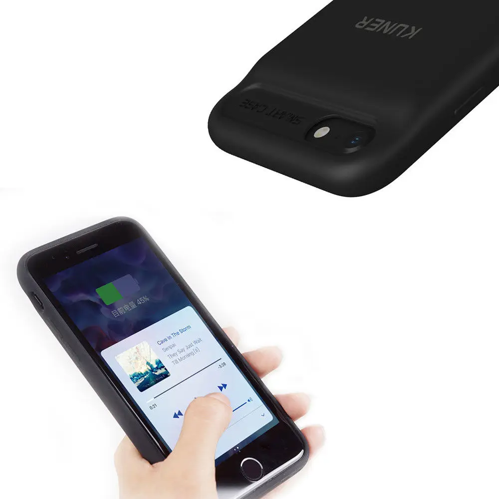 Поддержка аудио Ultra Slim для я 7 8 плюс внешний Смарт ТПУ Батарея случае Зарядное