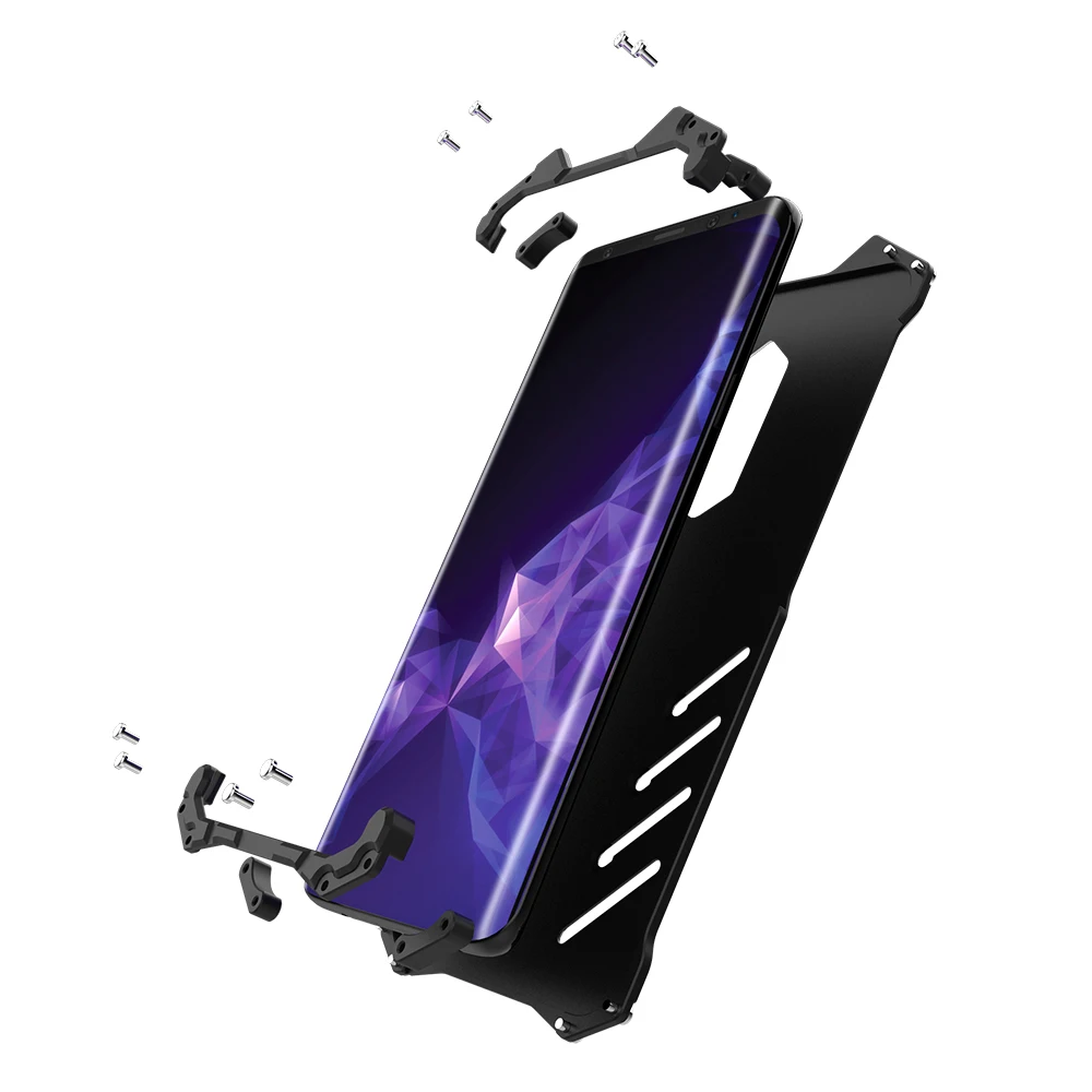 Оригинальный R-JUST Бэтмен бампер для samsung Galaxy S9 плюс Алюминий противоударный чехол