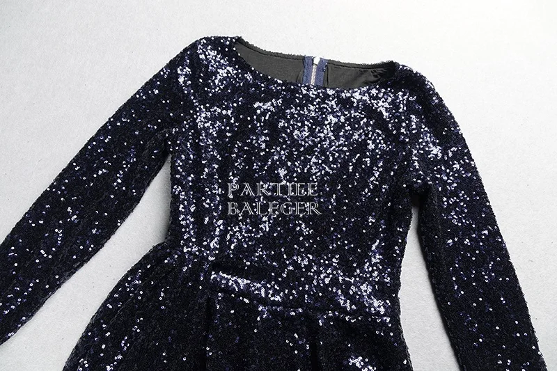 2019 Hot New Arrival Purple Jumpsuit Elegant Ruffles Design Sequins Embellished Long Sleeves O Neck Celebrity Party | Женская одежда