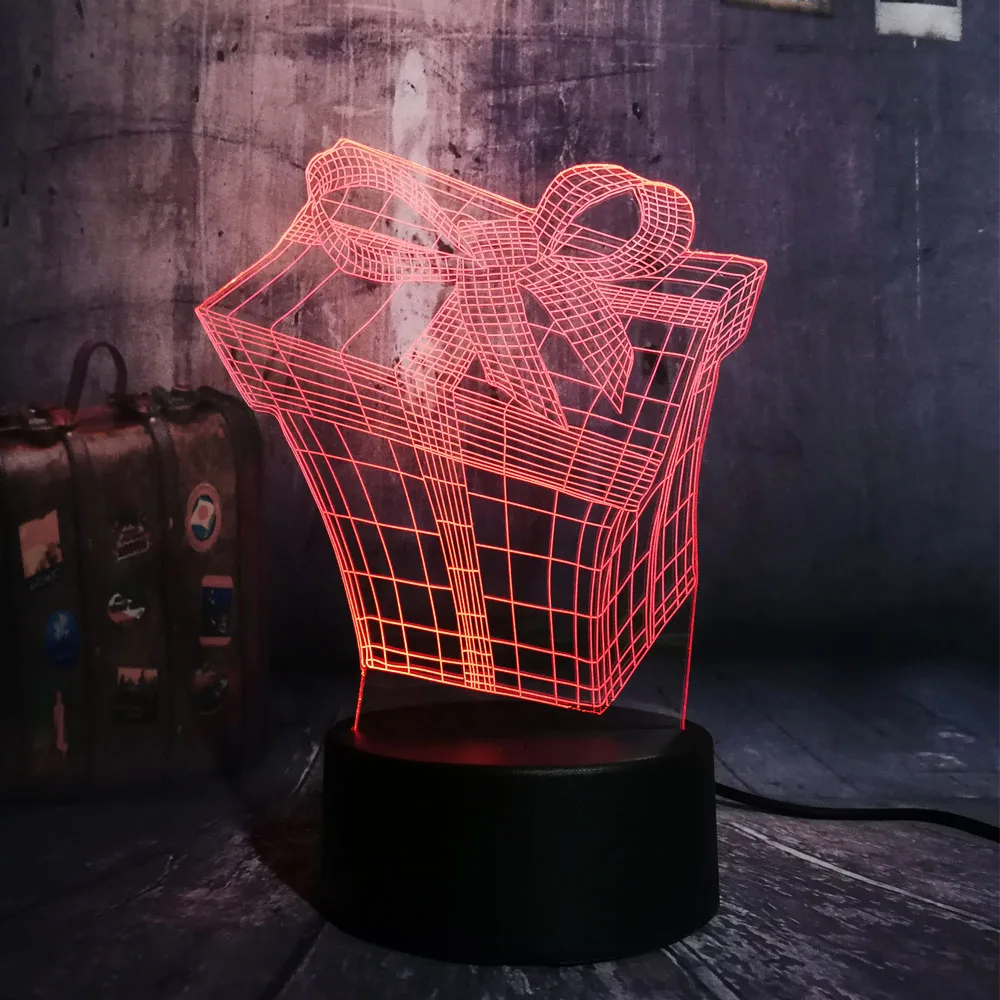 Новый светодиодный световой короб RGB 3D ночные светильники USB пульт
