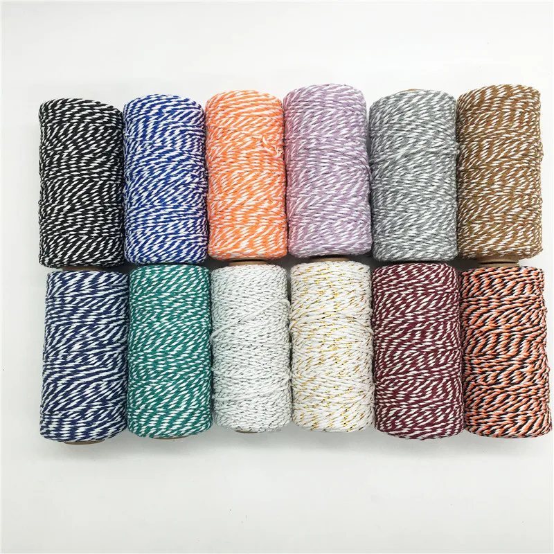 DIY 100meters/roll 2ply Bakers Twine String Cotton Cords Rope for Home Handmade Christmas Gift Packing Craft Projects Wholesale | Дом и сад