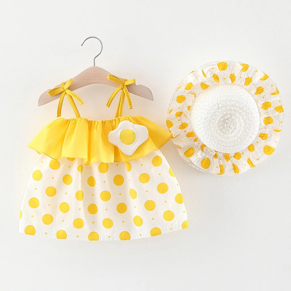 Perimedes/летнее платье для маленьких девочек комплект с шапочкой принцессы без