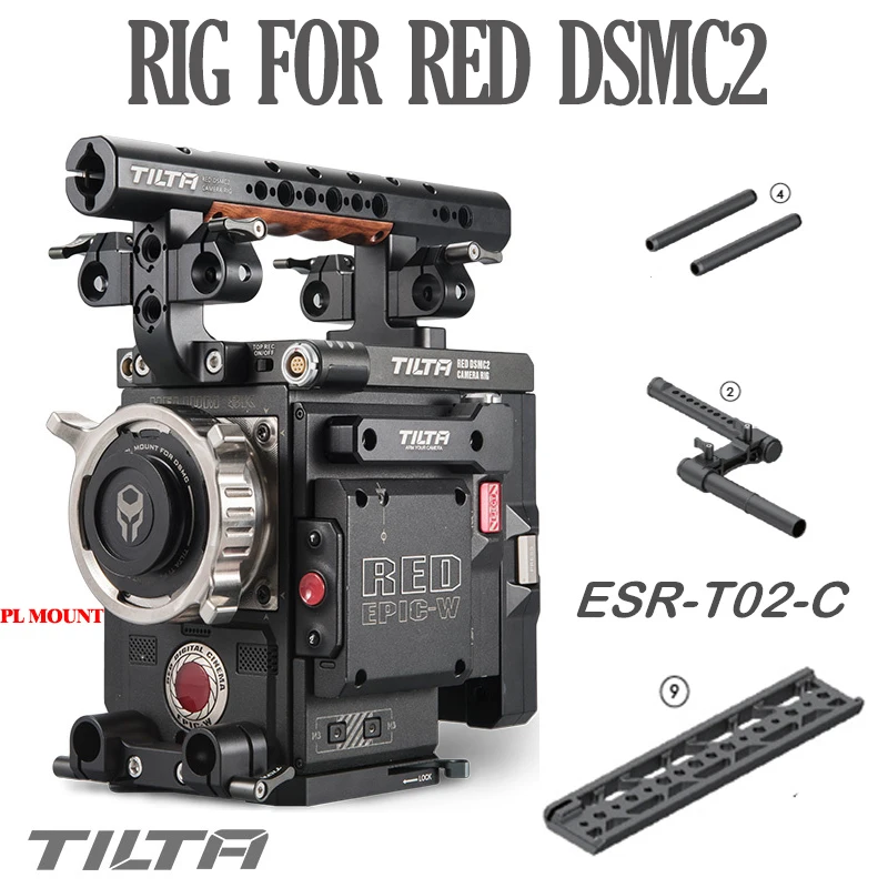 TILTA RED DSMC2 клетка ESR T02 C опорная пластина с верхней ручкой для камеры Rig